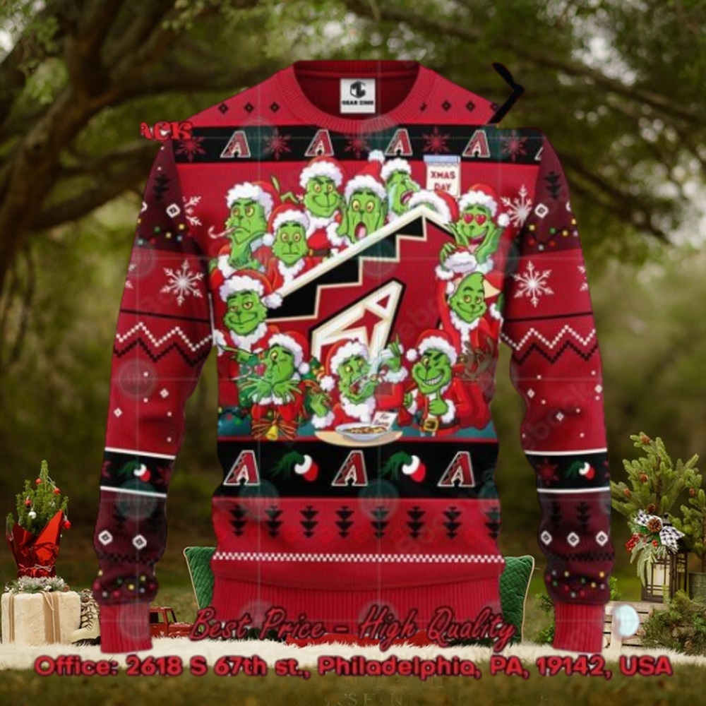MLB Arizona Diamondbacks 12 Grinchs Xmas Day Ugly Christmas Sweater MLB Arizona Diamondbacks 12 Grinchs Xmas Day Ugly Christmas Sweater