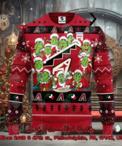 MLB Arizona Diamondbacks 12 Grinchs Xmas Day Ugly Christmas Sweater