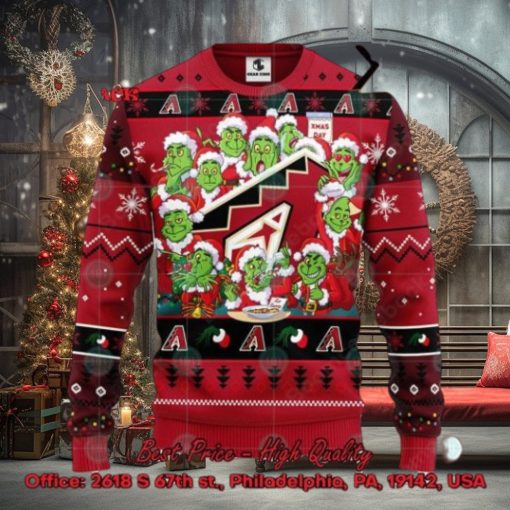 MLB Arizona Diamondbacks 12 Grinchs Xmas Day Ugly Christmas Sweater