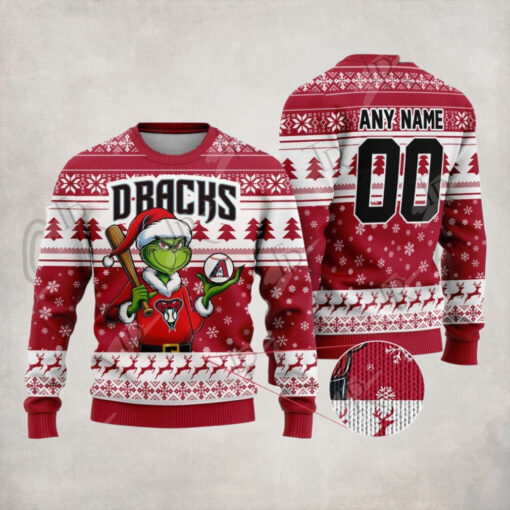 MLB Arizona Diamondbacks Grinch Christmas Sweater Design