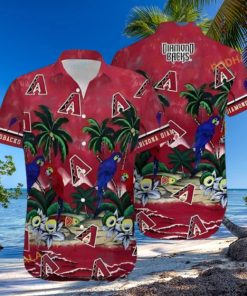 MLB Arizona Diamondbacks Hawaiian Shirt, Parrot & Palm Tree Design