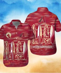 MLB Arizona Diamondbacks Hawaiian Shirt, Surfboard Theme Beachwear