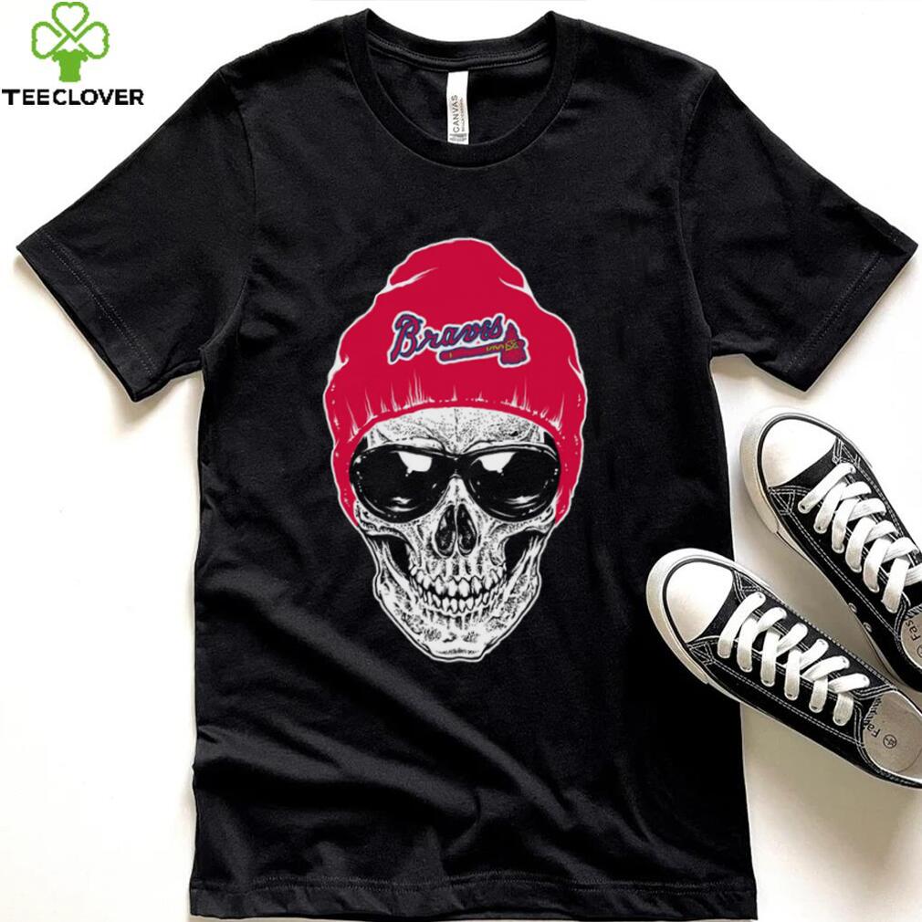 MLB Atlanta Braves 079 Skull Rock With Beanie Shirt