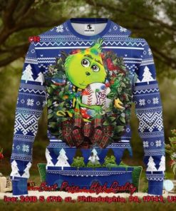 MLB Atlanta Braves Grinch Christmas Circle Ugly Christmas Sweater