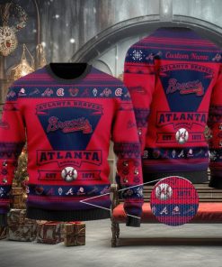 MLB Atlanta Braves Logo New Style Personalized Knitted 3D Sweater
