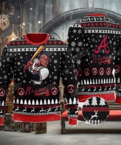 MLB Atlanta braves World Series Champions Christmas Snowplow Ugly AOP Sweater For Thanksgiving