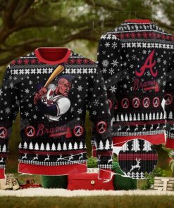 MLB Atlanta braves World Series Champions Christmas Snowplow Ugly AOP Sweater For Thanksgiving