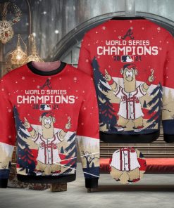 MLB Atlanta braves World Series Champions December Knitted 3D Sweater For Xmas