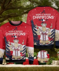 MLB Atlanta braves World Series Champions December Knitted 3D Sweater For Xmas