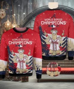 MLB Atlanta braves World Series Champions December Knitted 3D Sweater