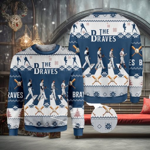 MLB Atlanta braves World Series Champions Jumper Knitted AOP Sweater For Xmas