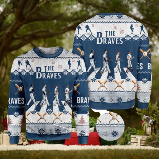 MLB Atlanta braves World Series Champions Jumper Knitted AOP Sweater For Xmas