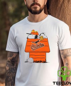 MLB Baltimore Orioles Snoopy Woodstock The Peanuts Movie Baseball T Shirt