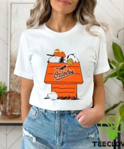 MLB Baltimore Orioles Snoopy Woodstock The Peanuts Movie Baseball T Shirt