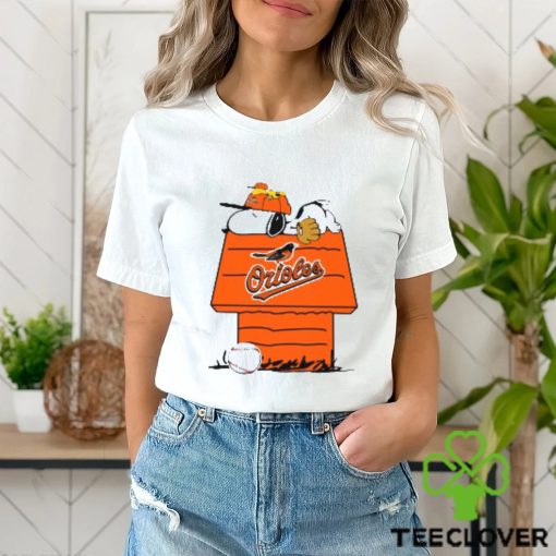 MLB Baltimore Orioles Snoopy Woodstock The Peanuts Movie Baseball T Shirt