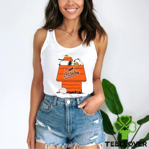 MLB Baltimore Orioles Snoopy Woodstock The Peanuts Movie Baseball T Shirt