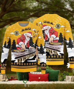 MLB Boston Bruins MLB Christmas Funny DJ Santa Limited Edition 3D Sweater