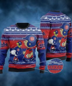 MLB Chicago Cubs Snoopy And Charlie Brown Ugly Christmas Sweater