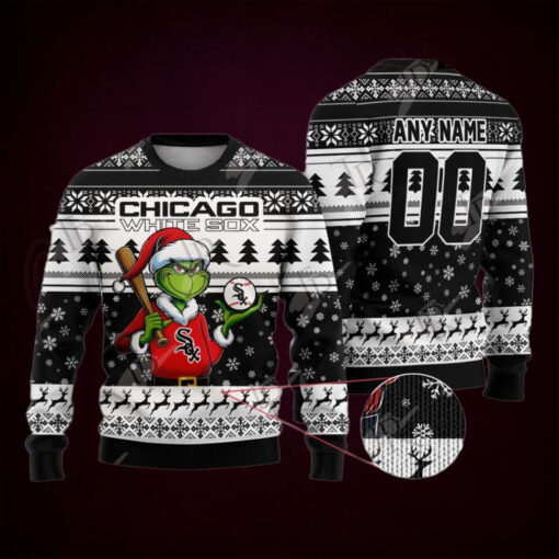 MLB Chicago White Sox Grinch Christmas Sweater Design