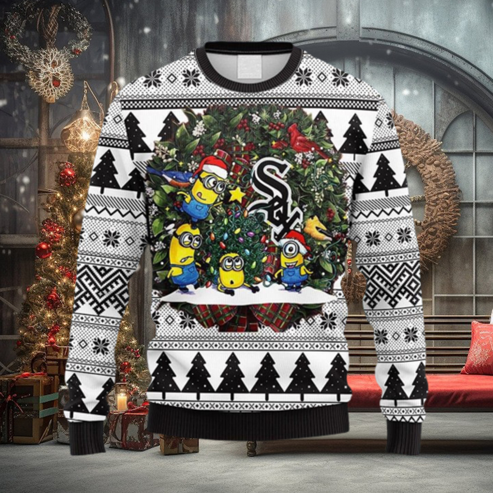 MLB Chicago White Sox Minion Christmas Ugly 3D Sweater For Men And Women Gift Ugly Christmas MLB Chicago White Sox Minion Christmas Ugly 3D Sweater For Men And Women Gift Ugly Christmas