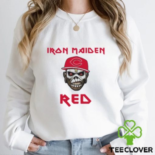 MLB Cincinnati Reds Iron Maiden Rock Band T Shirt