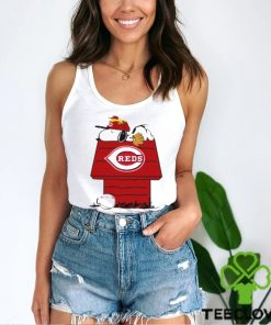 MLB Cincinnati Reds Snoopy Woodstock The Peanuts Movie Baseball T Shirt