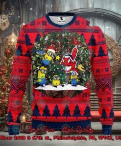 MLB Cleveland Guardians Minions Christmas Circle Ugly Christmas Sweater
