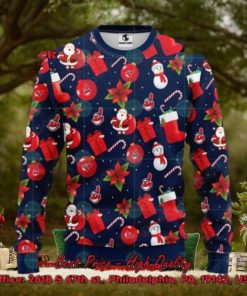 MLB Cleveland Guardians Santa Claus Christmas Decorations Ugly Christmas Sweater