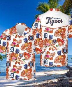 MLB Detroit Tigers Hawaiian Shirt Tropical Pattern Gift For Beach Trip