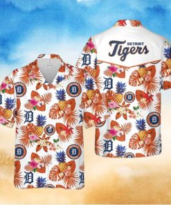 MLB Detroit Tigers Hawaiian Shirt Tropical Pattern Gift For Beach Trip