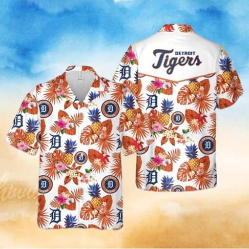 MLB Detroit Tigers Hawaiian Shirt Tropical Pattern Gift For Beach Trip