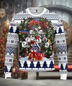 MLB Detroit Tigers Helmets Christmas Gift Ugly Christmas Sweater