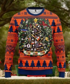 MLB Detroit Tigers Xmas Tree Ugly Christmas Sweater
