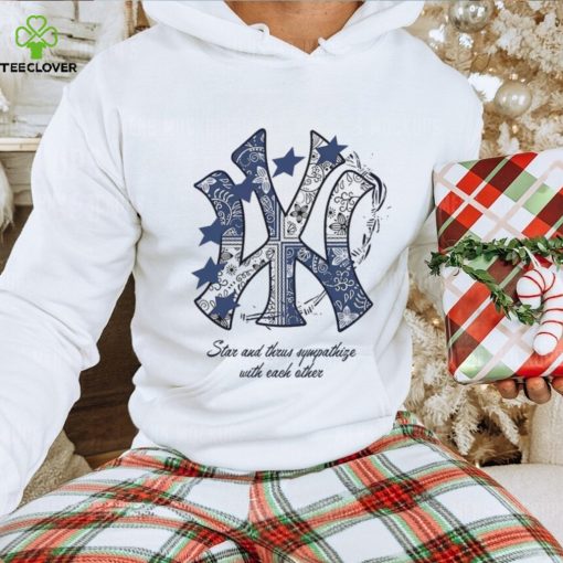 MLB Floral Blue Star Yankees T Shirt