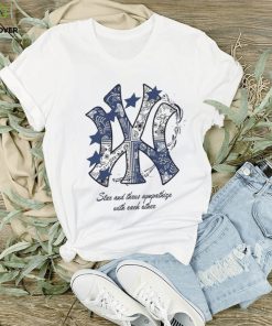 MLB Floral Blue Star Yankees T Shirt