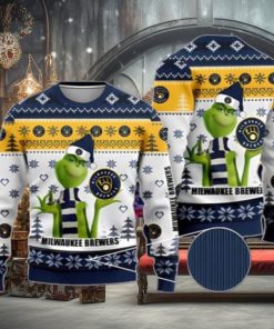 MLB Grinch American Baseball Milwaukee Brewers Ugly Christmas Sweater Unique Gift