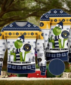 MLB Grinch American Baseball Milwaukee Brewers Ugly Christmas Sweater Unique Gift