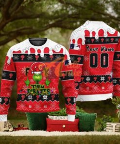MLB Grinch Fuck Them Philadelphia Phillies Custom 3D Printed Ugly Christmas Sweater