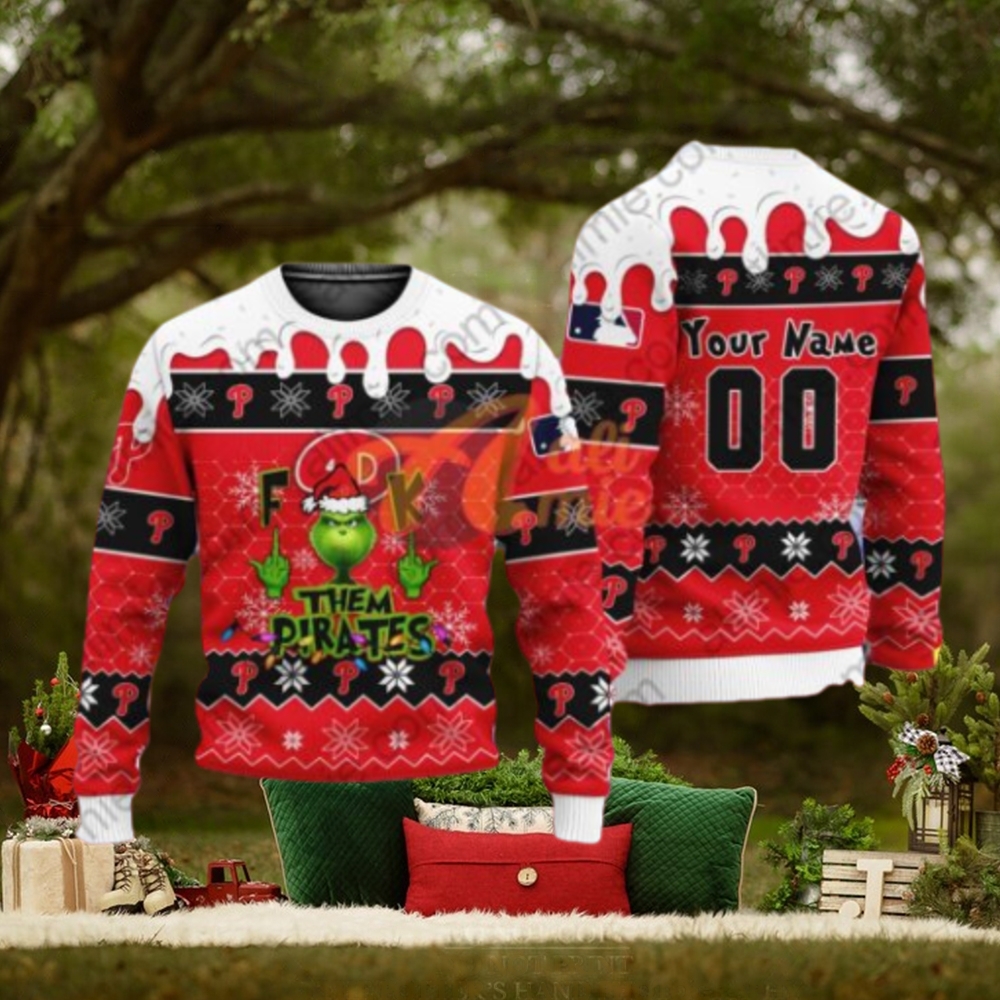 MLB Grinch Fuck Them Philadelphia Phillies Custom 3D Printed Ugly Christmas Sweater MLB Grinch Fuck Them Philadelphia Phillies Custom 3D Printed Ugly Christmas Sweater