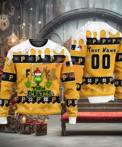MLB Grinch Fuck Them Pittsburgh Pirates Custom Ugly Christmas Sweater