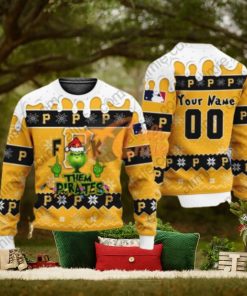 MLB Grinch Fuck Them Pittsburgh Pirates Custom Ugly Christmas Sweater