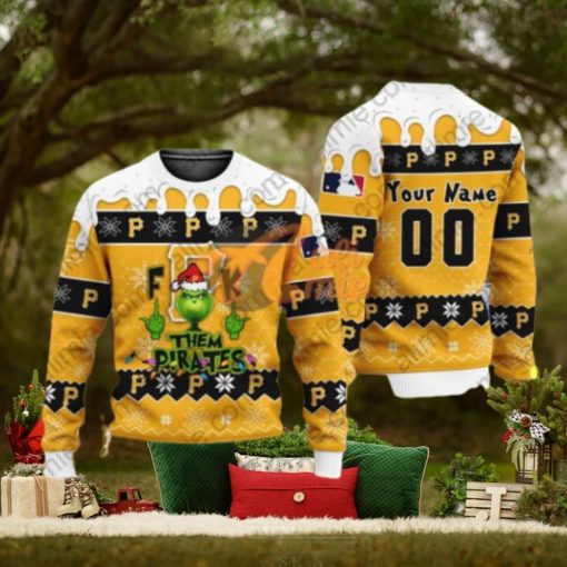 MLB Grinch Fuck Them Pittsburgh Pirates Custom Ugly Christmas Sweater