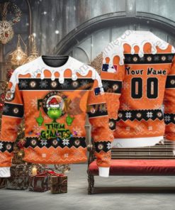 MLB Grinch Fuck Them San Francisco Giants Custom Ugly Xmas Wool Knitted Sweater
