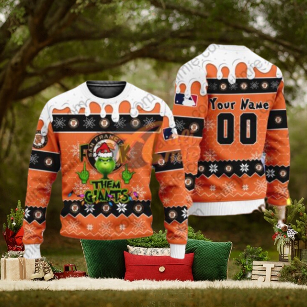 MLB Grinch Fuck Them San Francisco Giants Custom Ugly Xmas Wool Knitted Sweater MLB Grinch Fuck Them San Francisco Giants Custom Ugly Xmas Wool Knitted Sweater