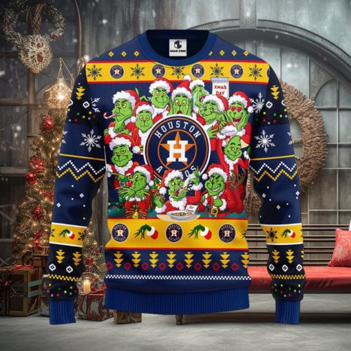 MLB Houston Astros 12 Grinchs Xmas Day Ugly Christmas Sweater