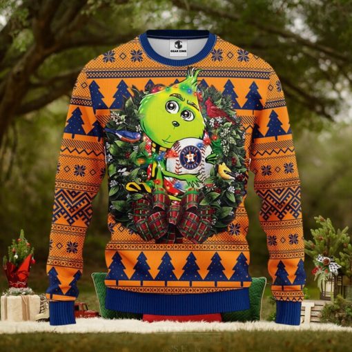 MLB Houston Astros Grinch Christmas Circle Ugly Christmas Sweater