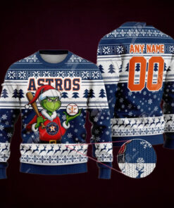 MLB Houston Astros Grinch Christmas Sweater Design