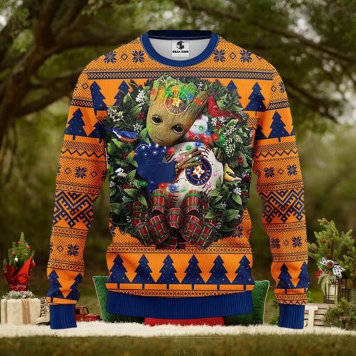 MLB Houston Astros Groot Christmas Circle Ugly Christmas Sweater