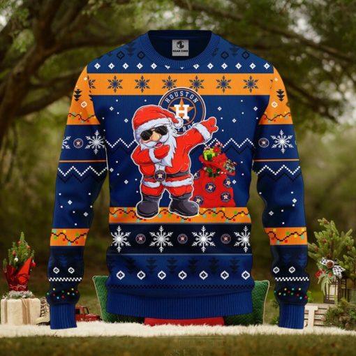 MLB Houston Astros Santa Claus Dabbing Ugly Christmas Sweater