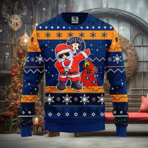 MLB Houston Astros Santa Claus Dabbing Ugly Christmas Sweater